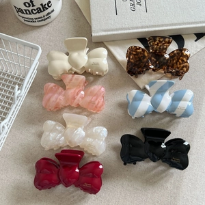 Lot de 7 pinces à cheveux élégantes en acétate avec motifs variés pour femmes