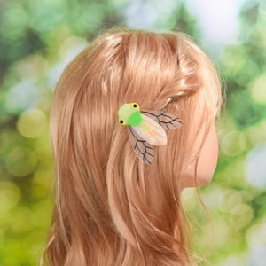 Pince à Cheveux en Acétate Forme de Cigale Fait Main Design Insecte Bionique Coiffe de Mode Pince Latérale Décorative Bijoux pour Femmes