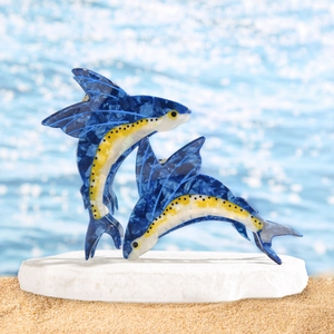 Molletta per Capelli a Tema Oceanico in Acetato di Cellulosa a Forma di Pesce Volante Grande Pinza a Squalo Blu Marmo Accessori per Capelli Donna