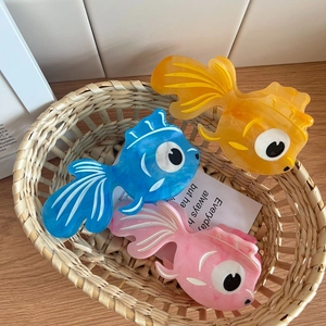Cute Goldfish Acetate Hair Claw Clip Ocean Series Whale Shape Shark Clip Large Animal Pattern Hair Jaw Clip For Women Daily Styling Accessory