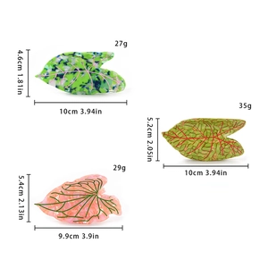 Detailed size specifications for acetate leaf hair clips in various marble patterns