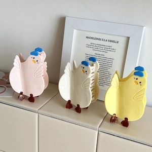 Pince à Cheveux Crabe En Acétate Poussin Dessin Animé Forme d'Animal Douce Accessoires De Cheveux Faits Main Pour Femmes Filles