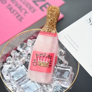 Creative Pink Champagne Bottle Hair Claw Clip Marbled Cellulose Acetate Hair Accessory Elegant Novelty Hairgrip For Women