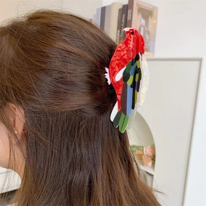 Pince à cheveux oiseau coloré en acétate pour une coiffure élégante et stylée