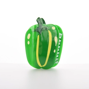 Creative green bell pepper hair claw clip made of acetate for elegant women hair styling
