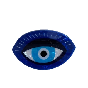 Blue Evil Eye hair claw clip made of marble texture acetate for women's Halloween accessory
