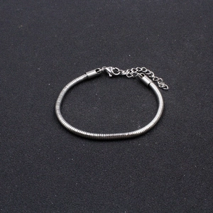 Bracciale a Catena a Serpente in Acciaio Inossidabile Minimalista per Uomo Donna Gioielli Fai da Te Regolabili Con Chiusura a Moschettone