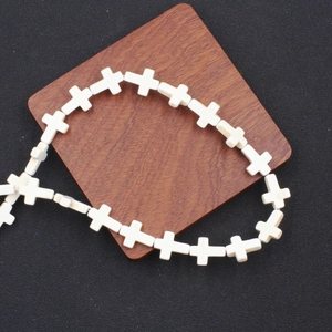 White synthetic turquoise cross beads for jewelry making DIY accessories set