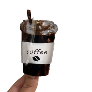 Creative coffee cup shaped hair claw clip in dark tortoise acrylic for women styling
