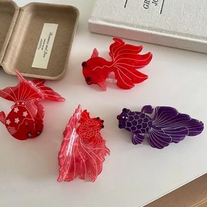 Goldfish Shape Hair Claw Clip Cellulose Acetate Butterfly Tail Elegant Shark Clip Hair Accessories For Women Girls Styling