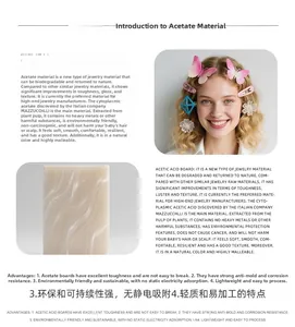 Détail de pinces à cheveux en acide acétique montrant un matériau écologique et durable