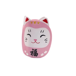 Cute pink Fortune Cat hair claw clip with Fu character design for women hair styling