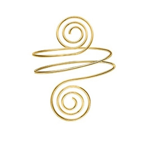 Bracciale da braccio a spirale dorata minimalista con design a filo avvolgente