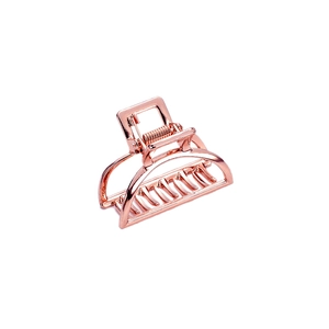 Elegant rose gold alloy hair claw clip with metallic finish for minimalist hair styling