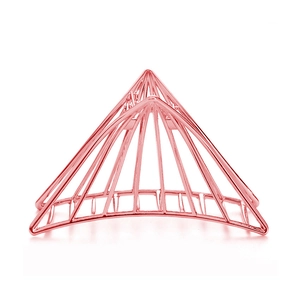 Minimalist geometric hollow rose gold triangle hair claw clip for elegant hair styling