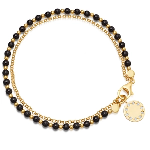 Bohemian Multilayer Alloy Bracelet For Women Hand-woven Beads Rhinestone Round Pendant Gold Plated Chain Jewelry Gift