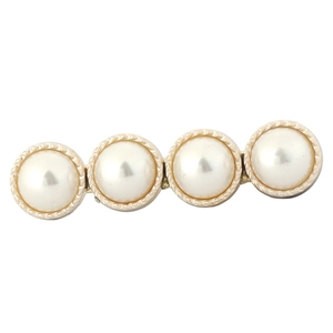 Élégante Pince à Cheveux en Alliage avec Künstliche Perles d'Imitation Vintage Or Métal Bec de Canard pour Femme Mariage Bijoux