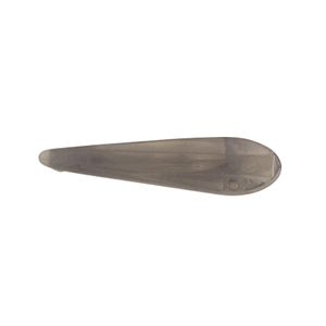 Minimalist grey marble acetate hair clip with teardrop shape on white background