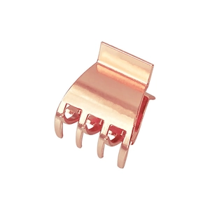 Minimalist alloy hair claw clip in elegant rose gold finish with spring closure