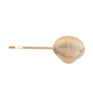 Pince à Cheveux Minimaliste en Alliage de Zinc Plqué Or Forme Coquille Série Océan Accessoire Cheveux Femme Quotidien Vacances