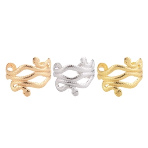 Creatieve slangvormige verstelbare armbanden in goud zilver en roségoud metalen afwerkingen