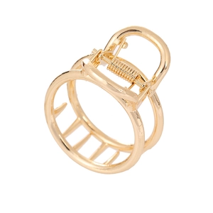 Geometric Hollow Alloy Metal Hair Claw Clip Minimalist Round Triangle Heart Star Shape Gold Silver Hair Clip For Women Daily