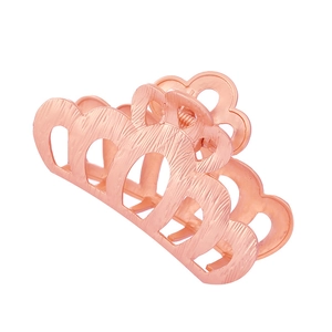 Hollow wave geometry hair claw clip in elegant rose gold finish for women styling