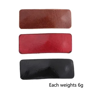 Faux leather leopard print hair clips in brown, red, and black, 6g each set