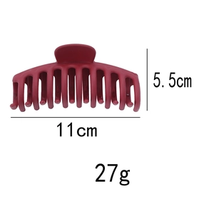 Pinza per capelli opaca bordeaux per capelli folti, misura 11cm x 5,5cm, 27g