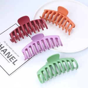 Set di grandi mollette per capelli opache in bordeaux, arancione, viola e menta