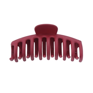 Grande molletta per capelli rosso scuro opaco con denti incrociati per styling
