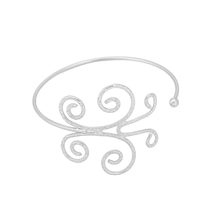 Bohemian Butterfly Filigree Armlet Adjustable Gold Silver Rose Gold Plated Metal Cuff Bracelet For Women Fashion Jewelry