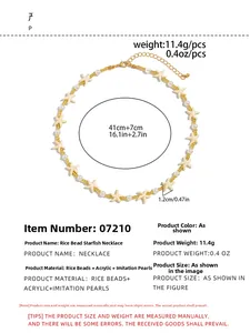 Detailed view of starfish pearl necklace with lobster clasp and adjustable chain length