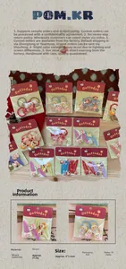 Detail view of 12-piece cartoon bear hair clip and tie set with various cute designs
