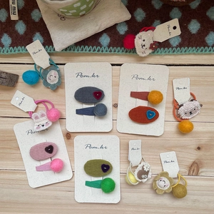 Handgefertigte Blumen-Haarspangen-Set für Kinder mit niedlichen Tierdesigns im Korea-Stil