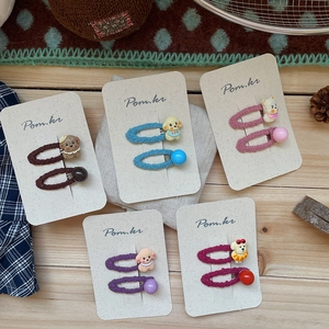 Pinces à Cheveux Mignonnes En Tissu Crocheté Chien Barrette à Cheveux Artisanale Animaux Pour Filles Accessoires Cadeau