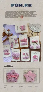 Lot détaillé de 8 barrettes à cheveux roses faites main avec paillettes pour enfants