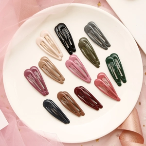 Pinces à Cheveux en Métal de Couleur Bonbon pour Enfants Forme de Goutte d'Eau Douces Clips BB pour Filles Accessoires de Coiffure