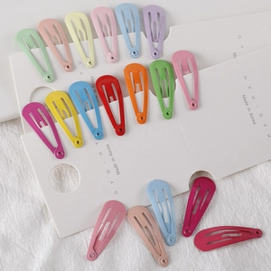 Barrettes à cheveux colorées de 3cm en métal en teintes acidulées et pastel