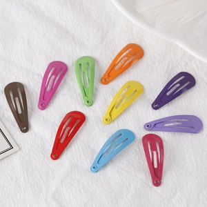 Lot de 10 barrettes à cheveux colorées mates pour enfants en couleurs bonbons sur tissu