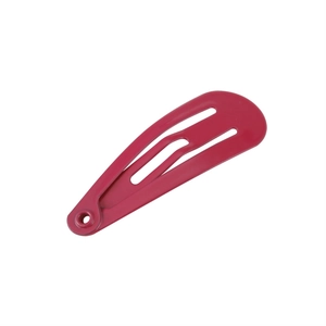 Barrette à cheveux goutte d'eau 3cm en métal rose foncé avec fini laqué mat