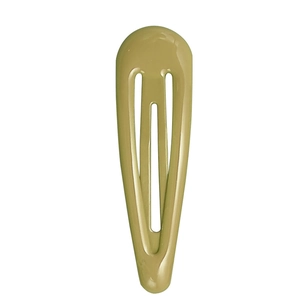 Barrette à cheveux pour enfants en métal vert olive avec une finition brillante