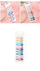 Spécifications détaillées des barrettes à cheveux de 5cm avec motifs pour fillettes