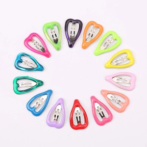 Lot de 14 mini barrettes BB en forme de cœur coloré pour animaux et poupées, couleurs variées