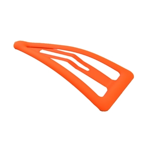 Barrette à cheveux triangulaire orange mat avec finition givrée à l'huile élégante