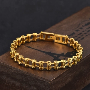Hip Hop Mannen Roestvrij Staal Fietsketting Armband Punk Industriële Stijl Motorfiets Link Chain Armband Voor Unisex Sieraden