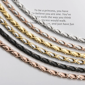 Herren Titanstahl Energiearmbänder in Silber Gold Schwarz und Roségold Finish