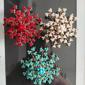 Élégante Broche en Alliage Künstliche Perle Étoile Bijoux de Luxe Bouquet Floral pour Mariage Fête Femme Accessoires de Banquet