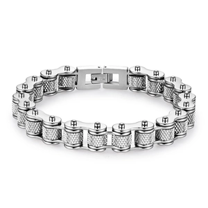 Men's Hip Hop Stainless Steel Bike Chain Bracelet Punk Industrial Style Motorcycle Chain Link Bracelet For Men Jewelry