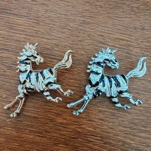 Spilla a Forma di Cavallo Zebra in Lega di Moda Spilla da Bavero per Donna Accessori per Abiti Gioielli Placcati Oro Argento